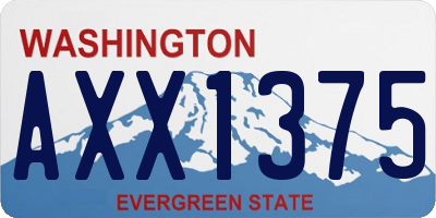 WA license plate AXX1375