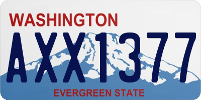 WA license plate AXX1377