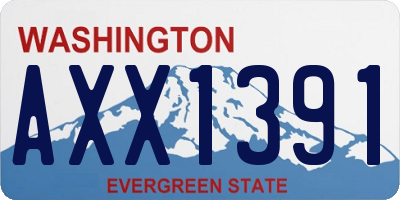 WA license plate AXX1391