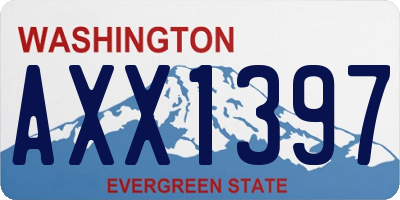 WA license plate AXX1397