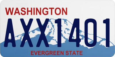 WA license plate AXX1401