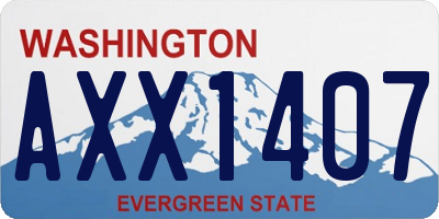 WA license plate AXX1407