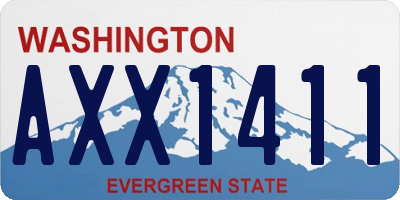 WA license plate AXX1411