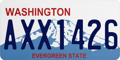 WA license plate AXX1426