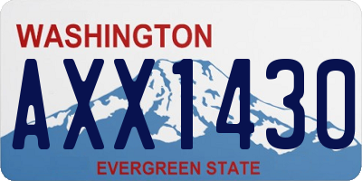 WA license plate AXX1430