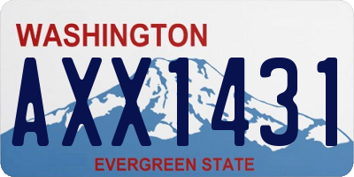 WA license plate AXX1431