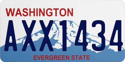 WA license plate AXX1434