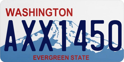 WA license plate AXX1450