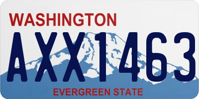 WA license plate AXX1463