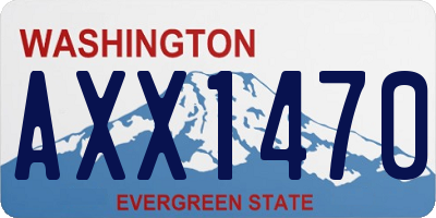 WA license plate AXX1470