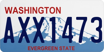 WA license plate AXX1473