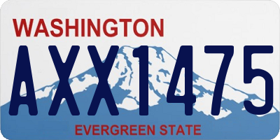 WA license plate AXX1475