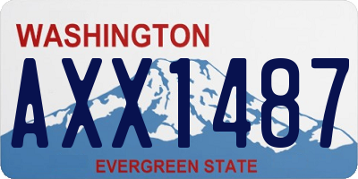 WA license plate AXX1487