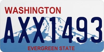 WA license plate AXX1493