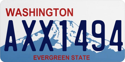 WA license plate AXX1494