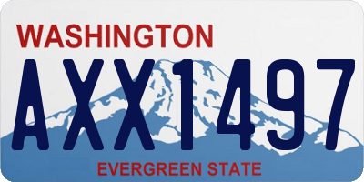 WA license plate AXX1497