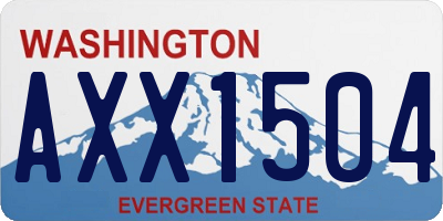 WA license plate AXX1504