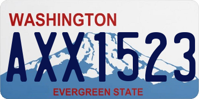 WA license plate AXX1523