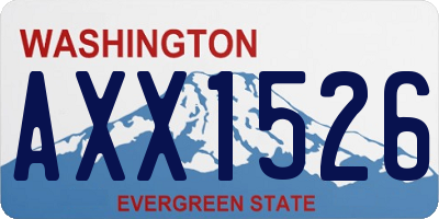 WA license plate AXX1526
