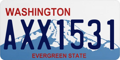 WA license plate AXX1531