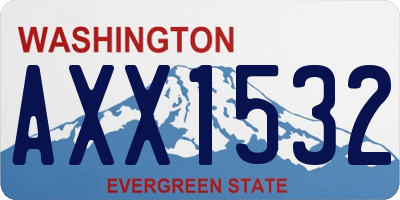 WA license plate AXX1532