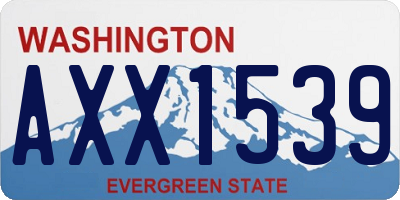 WA license plate AXX1539