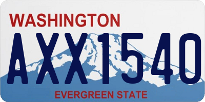 WA license plate AXX1540