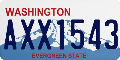 WA license plate AXX1543