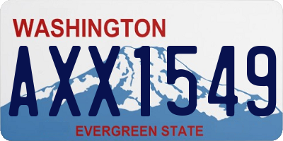 WA license plate AXX1549