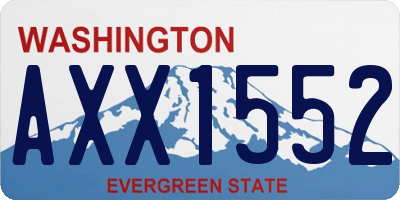 WA license plate AXX1552