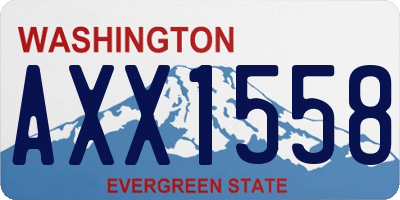 WA license plate AXX1558