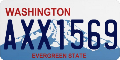 WA license plate AXX1569