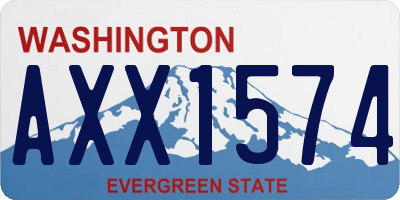 WA license plate AXX1574