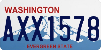 WA license plate AXX1578