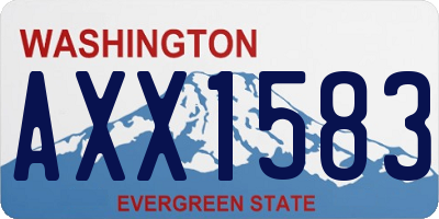 WA license plate AXX1583