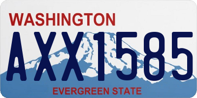 WA license plate AXX1585