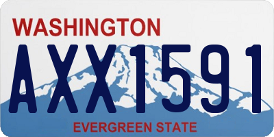 WA license plate AXX1591