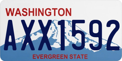 WA license plate AXX1592