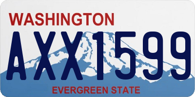 WA license plate AXX1599