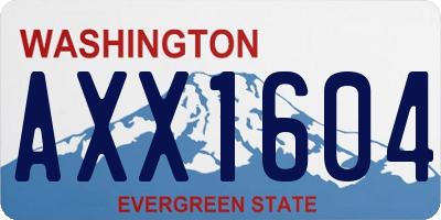 WA license plate AXX1604