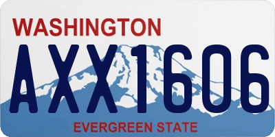 WA license plate AXX1606
