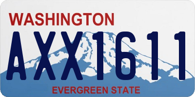 WA license plate AXX1611