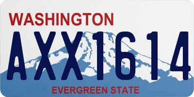 WA license plate AXX1614
