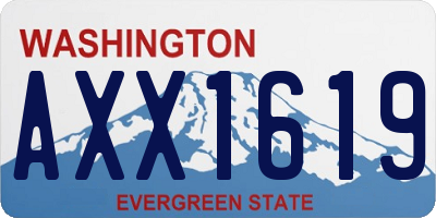 WA license plate AXX1619