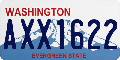 WA license plate AXX1622