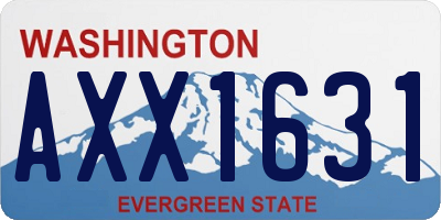 WA license plate AXX1631