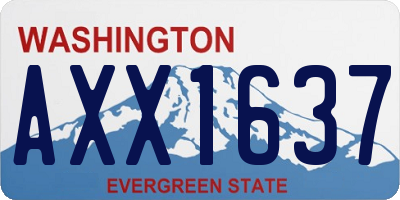 WA license plate AXX1637
