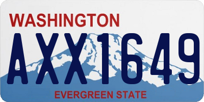 WA license plate AXX1649