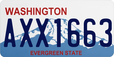 WA license plate AXX1663