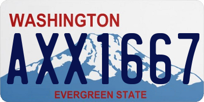 WA license plate AXX1667